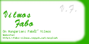 vilmos fabo business card